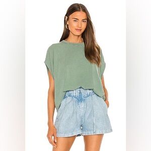 Free People “We the Free” Shasta Cotton Muscle T-Shirt Size Medium